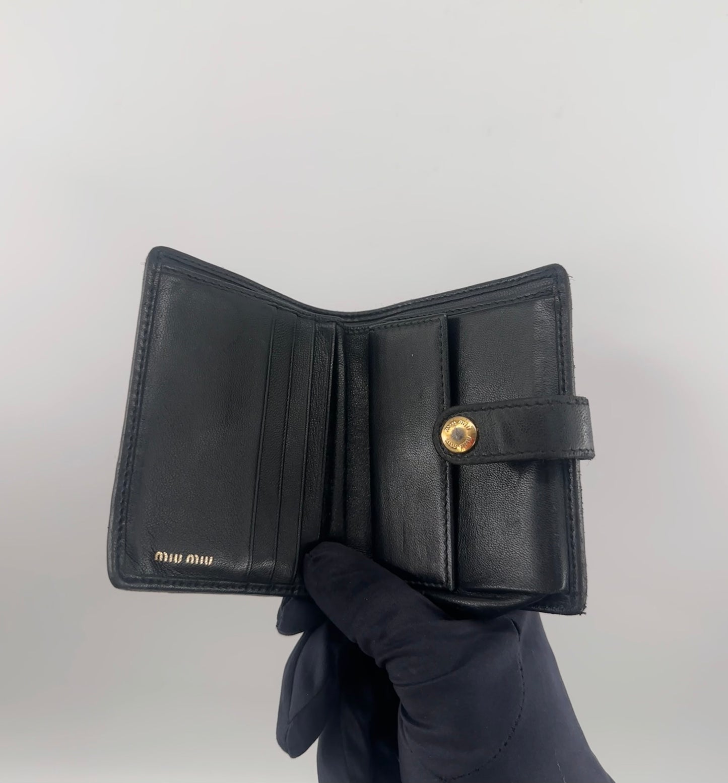 Miu Miu Small Matelassé Nappa Leather Wallet