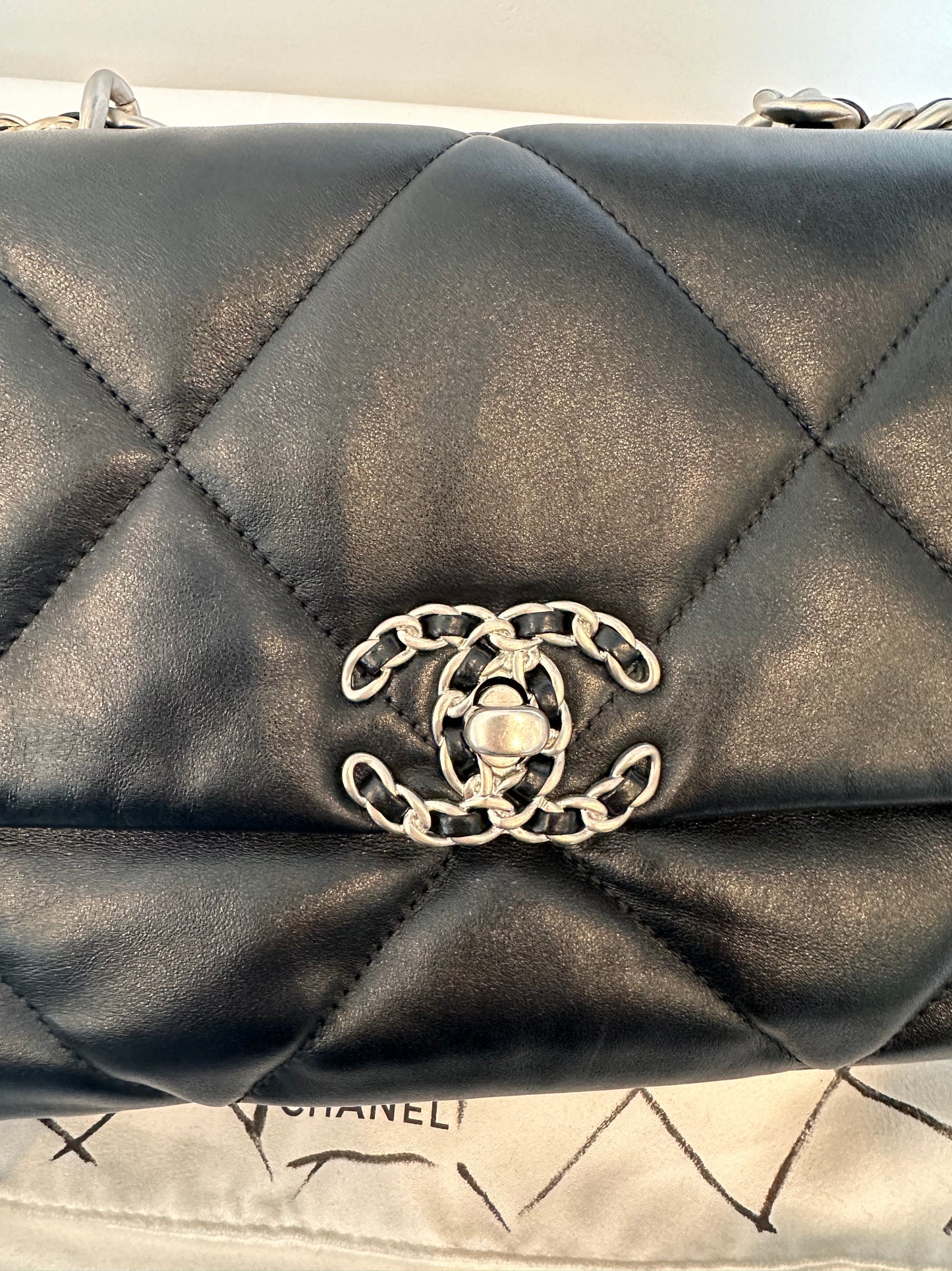 Chanel 19 Lambskin Leather Puffy Handbag