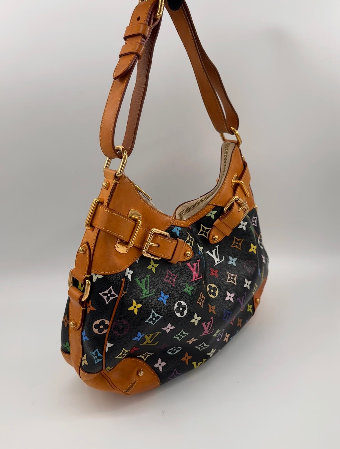 Louis Vuitton Greta hobo bag black Monogram Multicolore