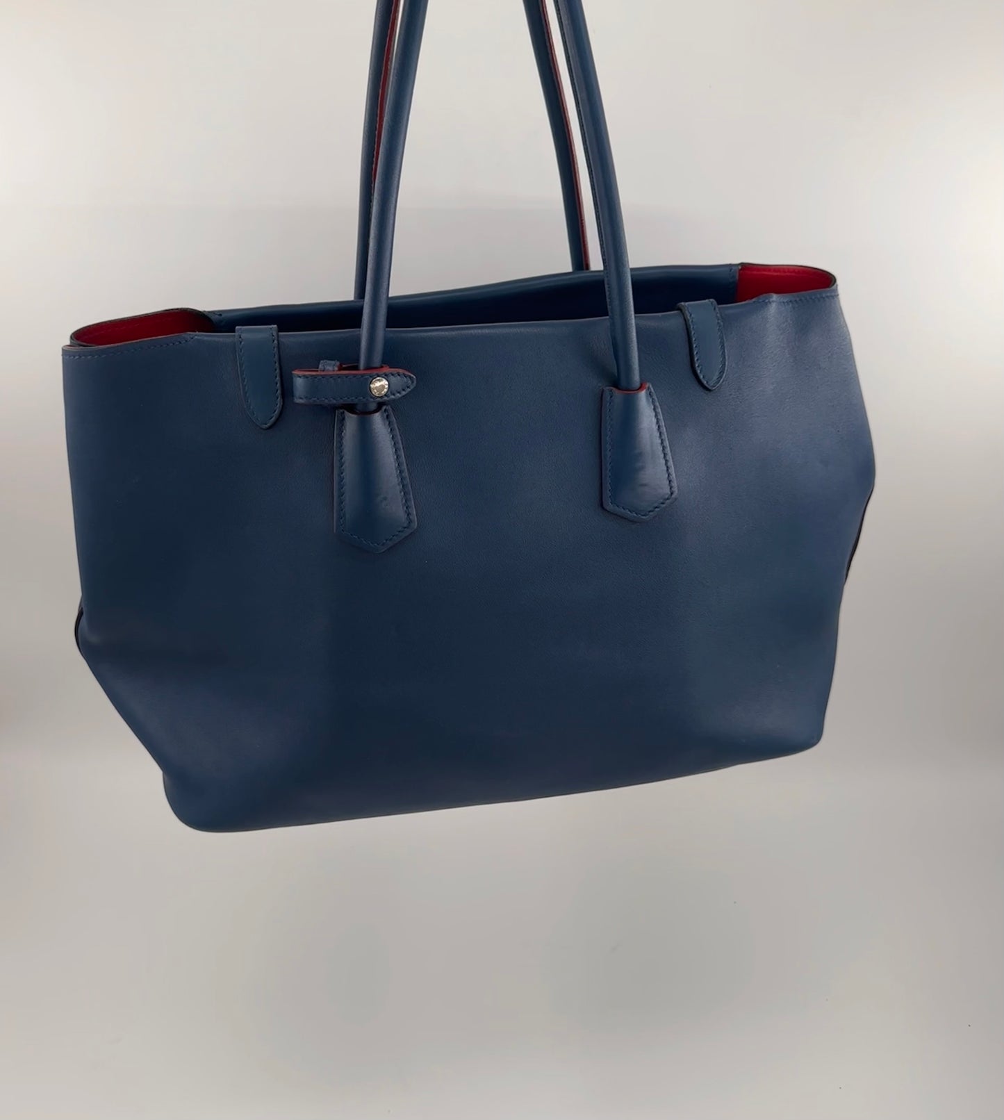 Prada Bluette City Calf Leather Tote Bag