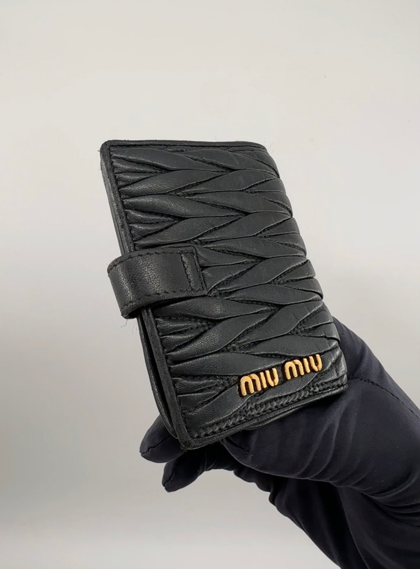 Miu Miu Small Matelassé Nappa Leather Wallet