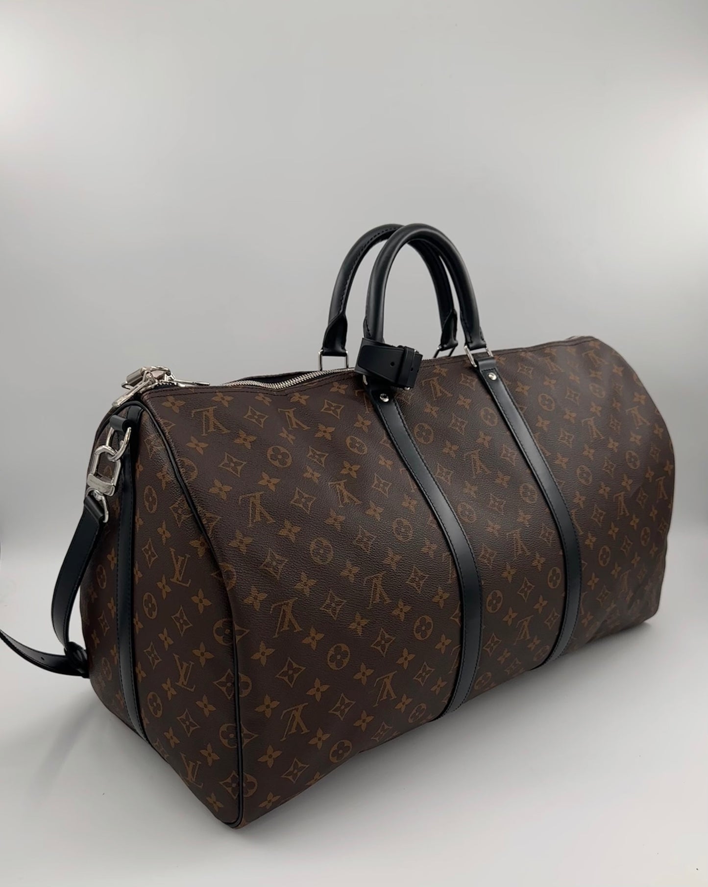 Louis Vuitton Keepall 55 Bandouliere Macassar