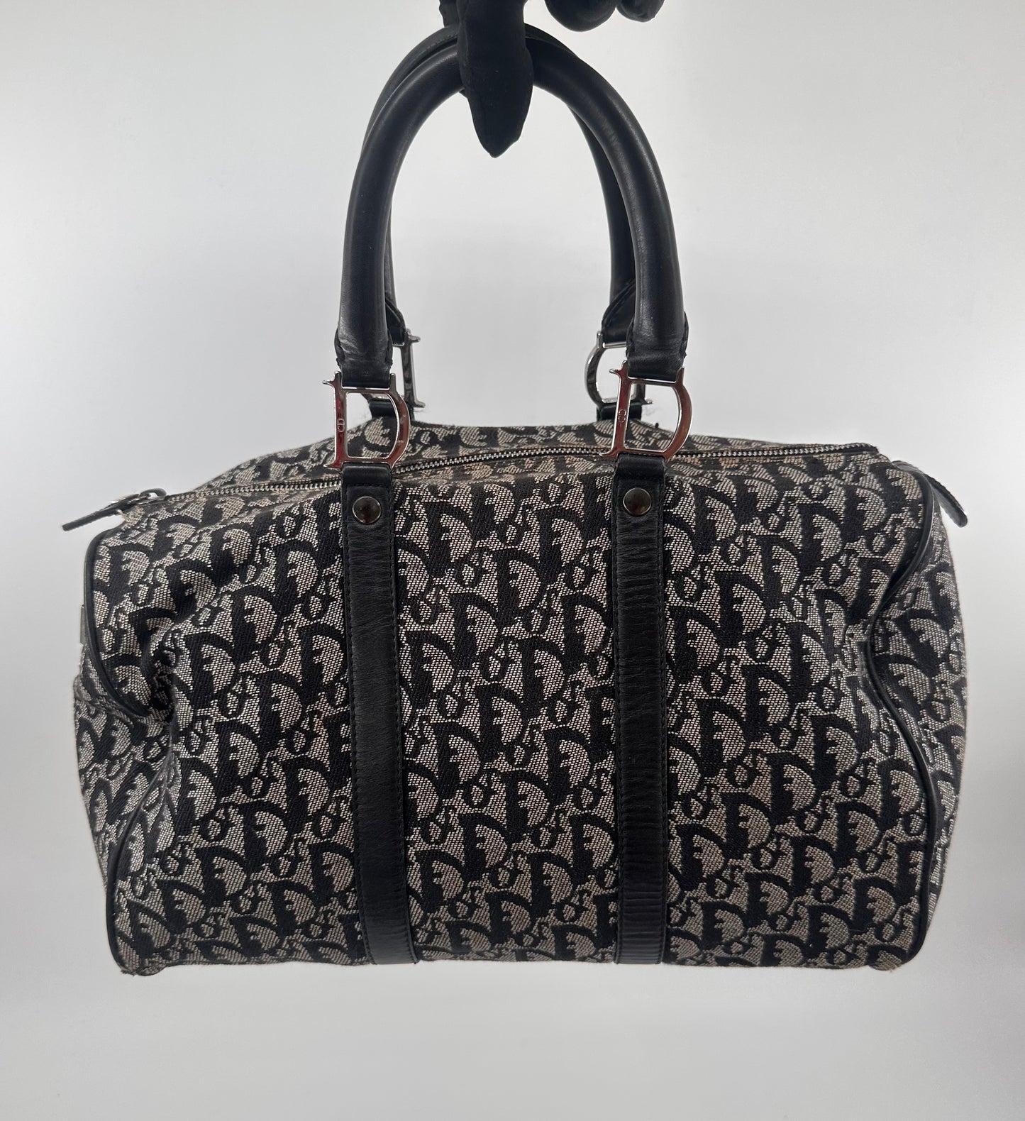 Christian Dior Oblique Canvas Boston Bag