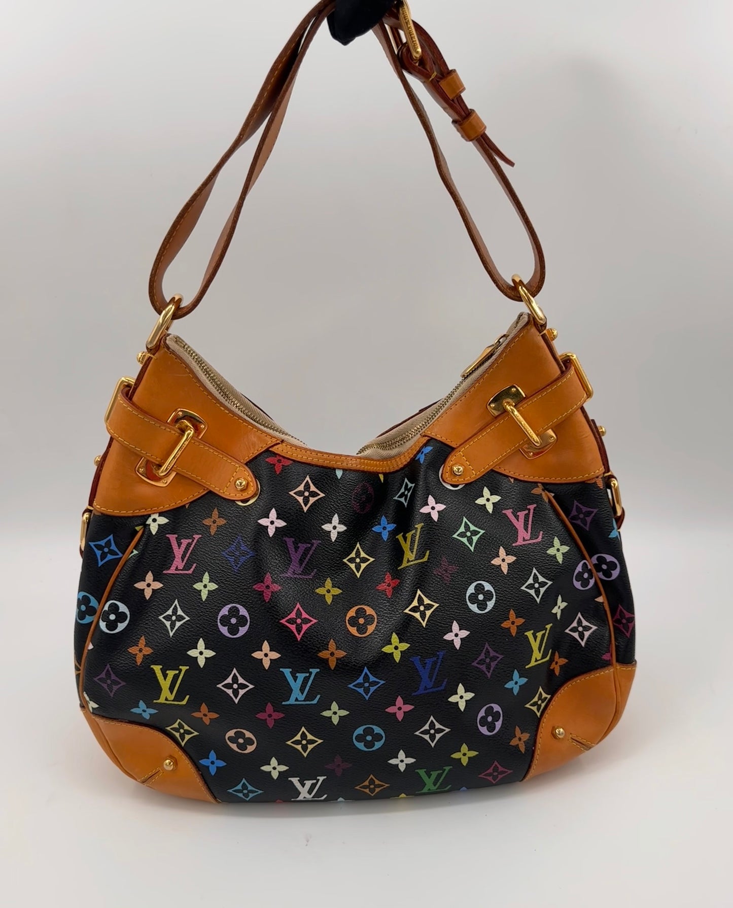 Louis Vuitton Greta hobo bag black Monogram Multicolore