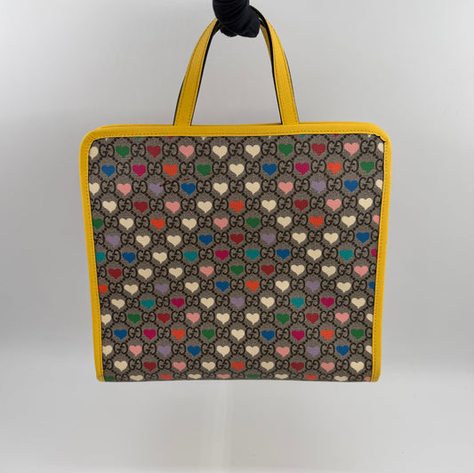 Gucci GG Supreme Heart Tote Bag
