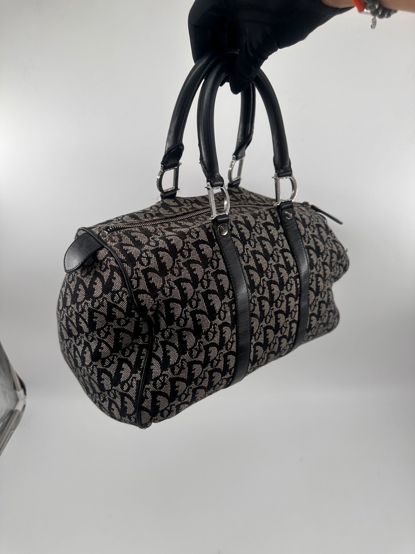 Christian Dior Oblique Canvas Boston Bag