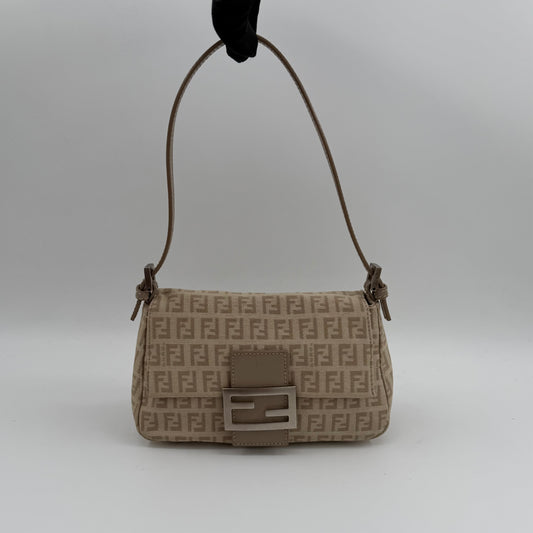 Fendi Zucchino Mama Baguette Beige