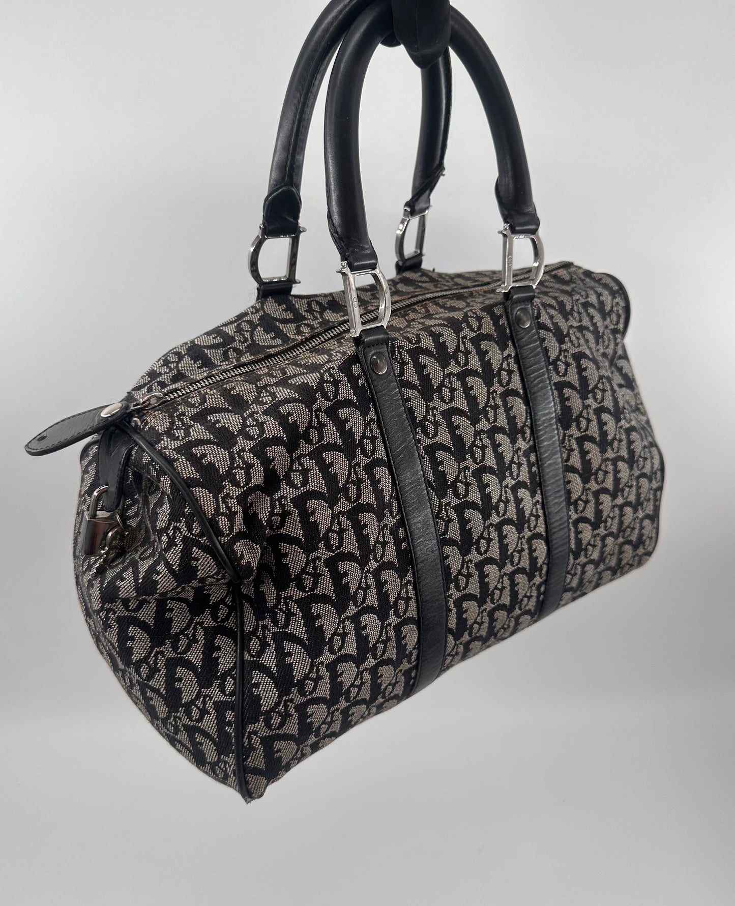 Christian Dior Oblique Canvas Boston Bag