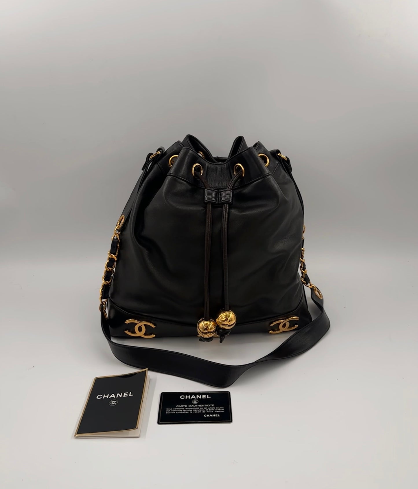 Chanel Lambskin Triple C Bucket Bag