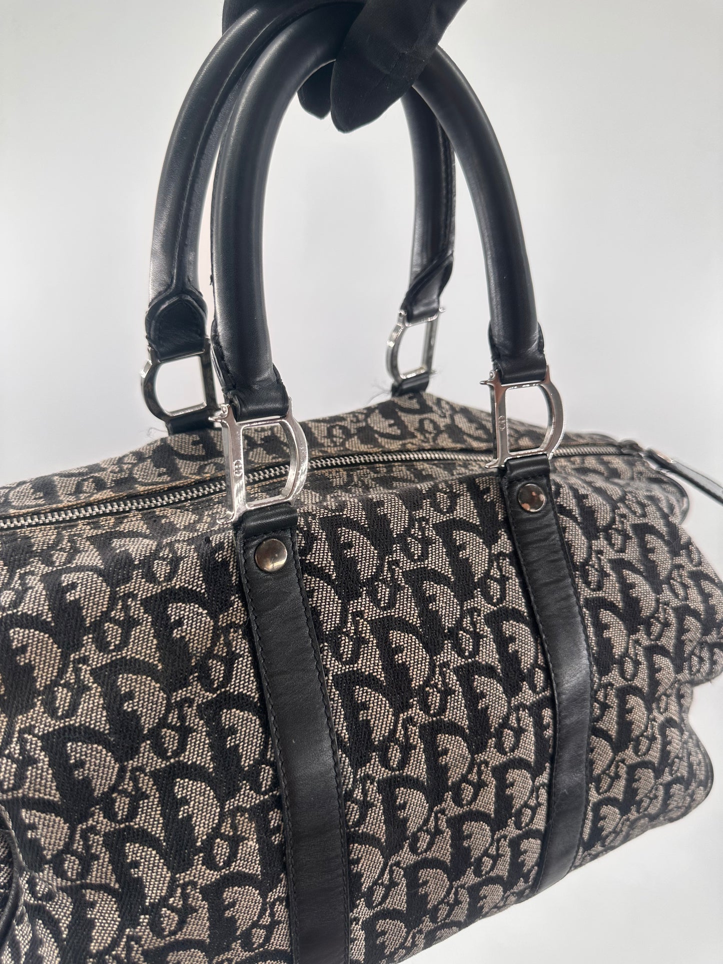 Christian Dior Oblique Canvas Boston Bag
