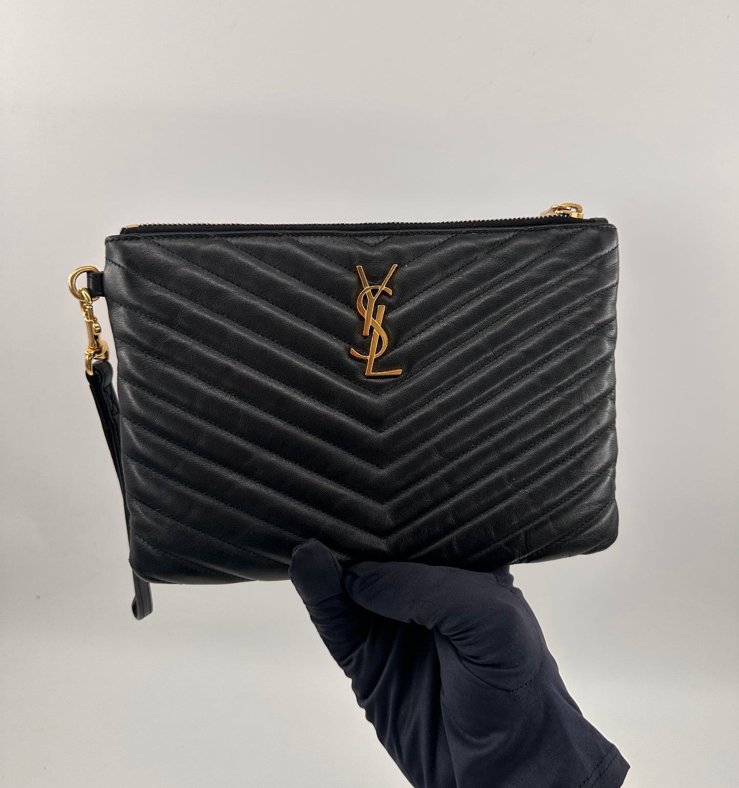 Saint Laurent Quilted Clutch Pouch