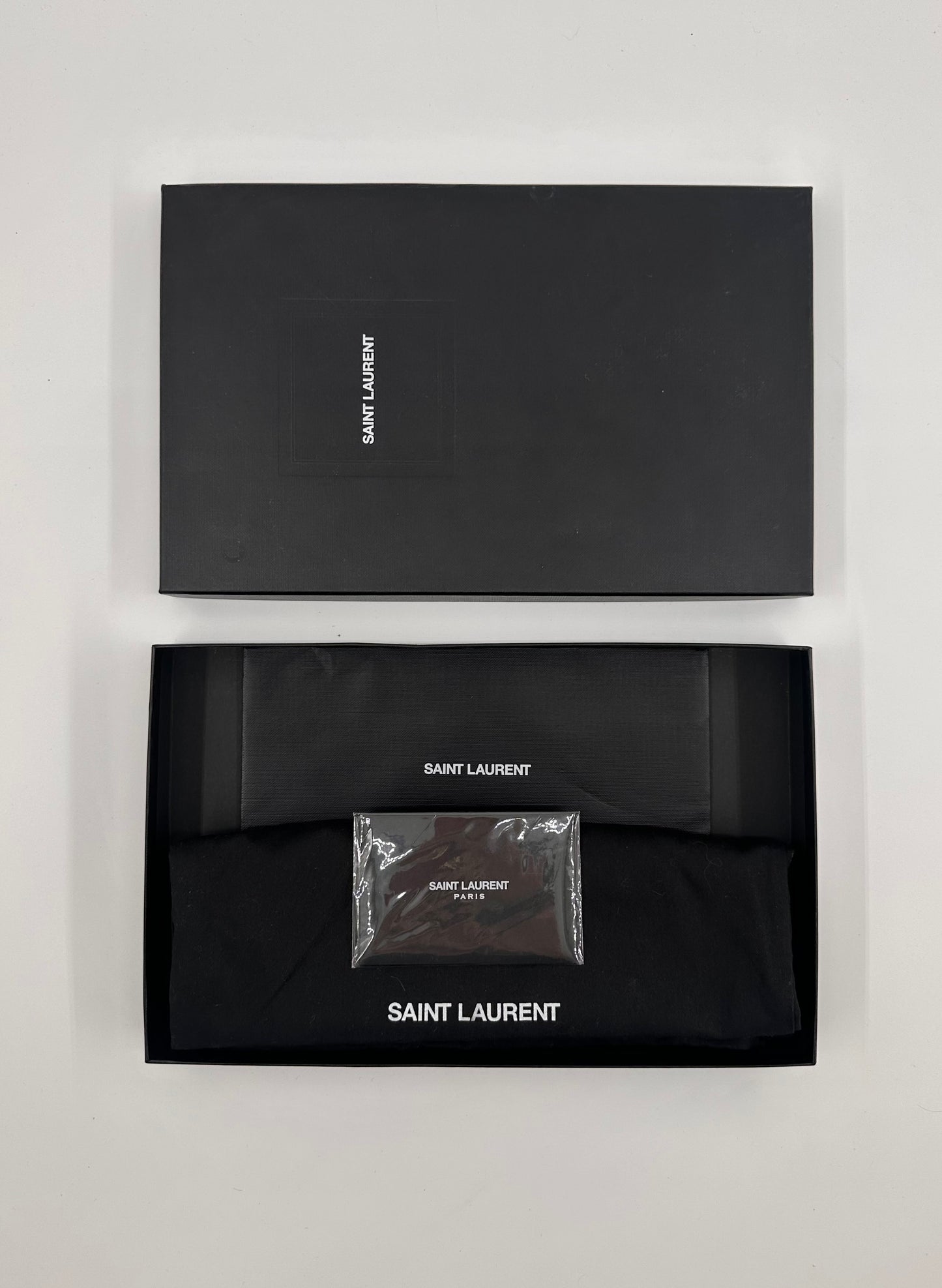 Saint Laurent Uptown Crocodile Effect Leather Pouch