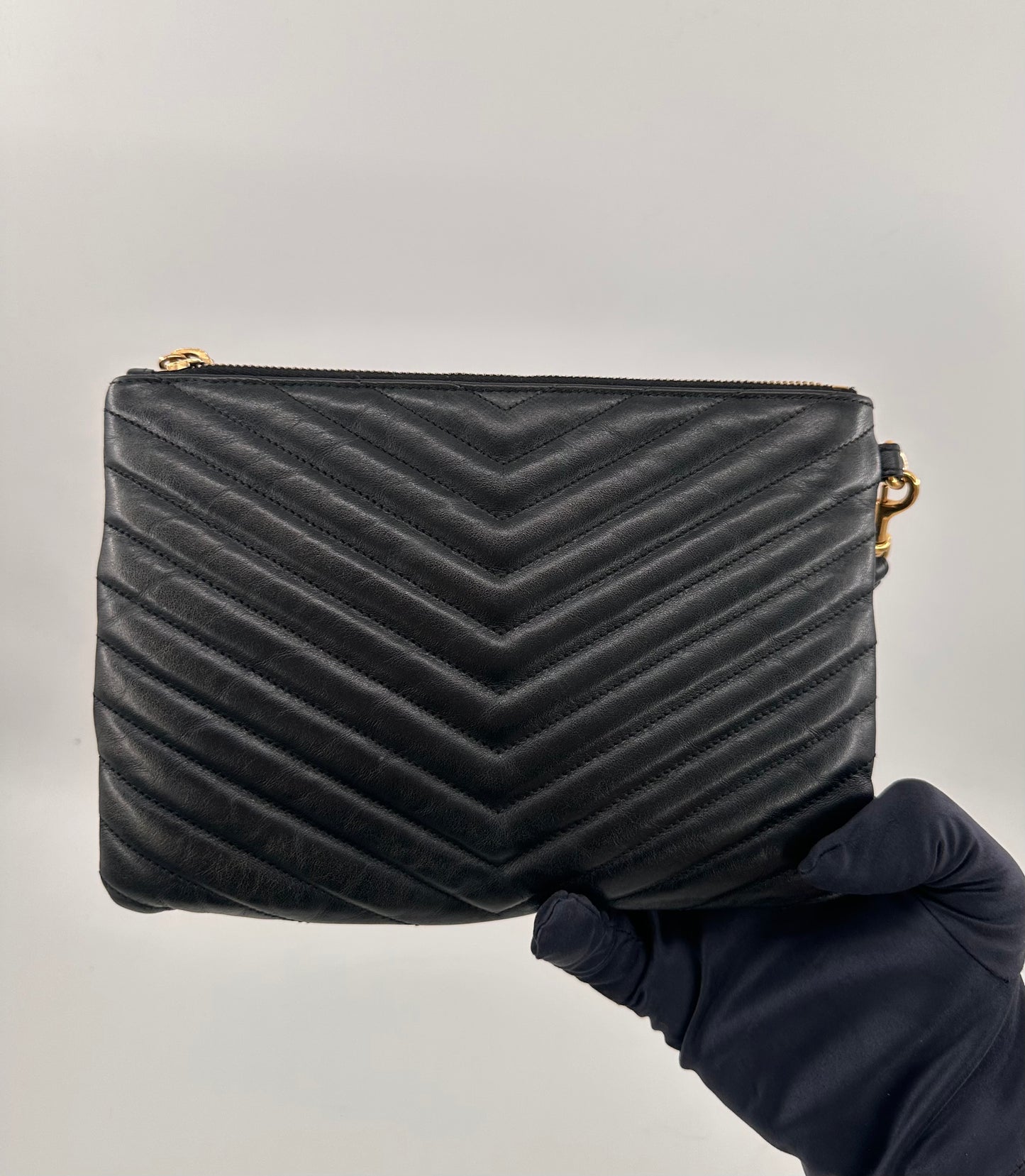 Saint Laurent Quilted Clutch Pouch