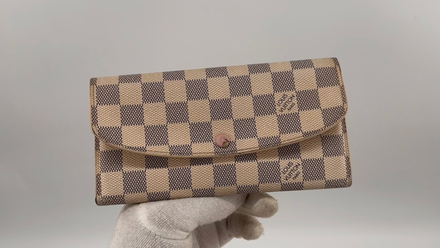 Louis Vuitton Emilie Wallet Damier azur