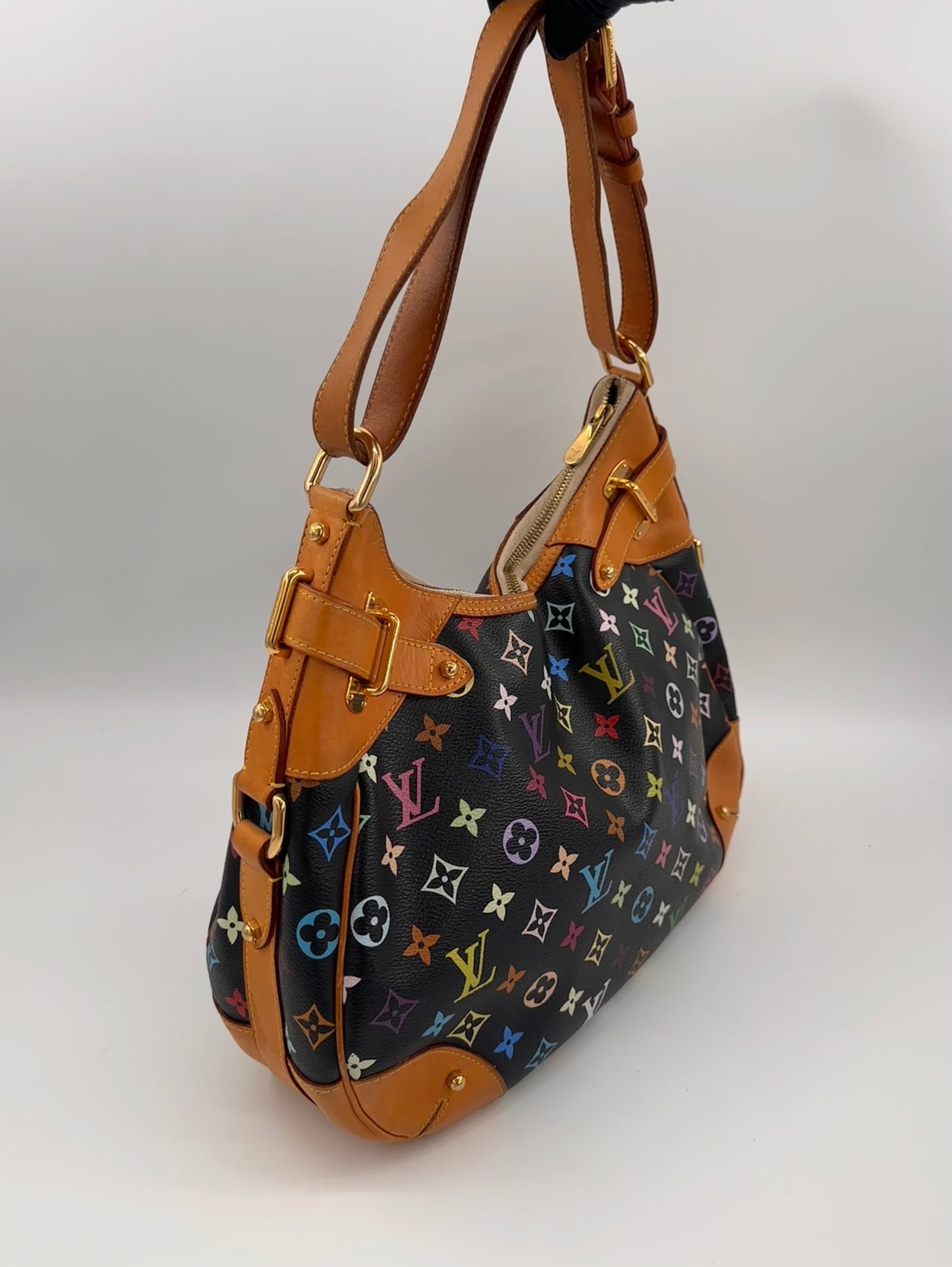Louis Vuitton Greta hobo bag black Monogram Multicolore
