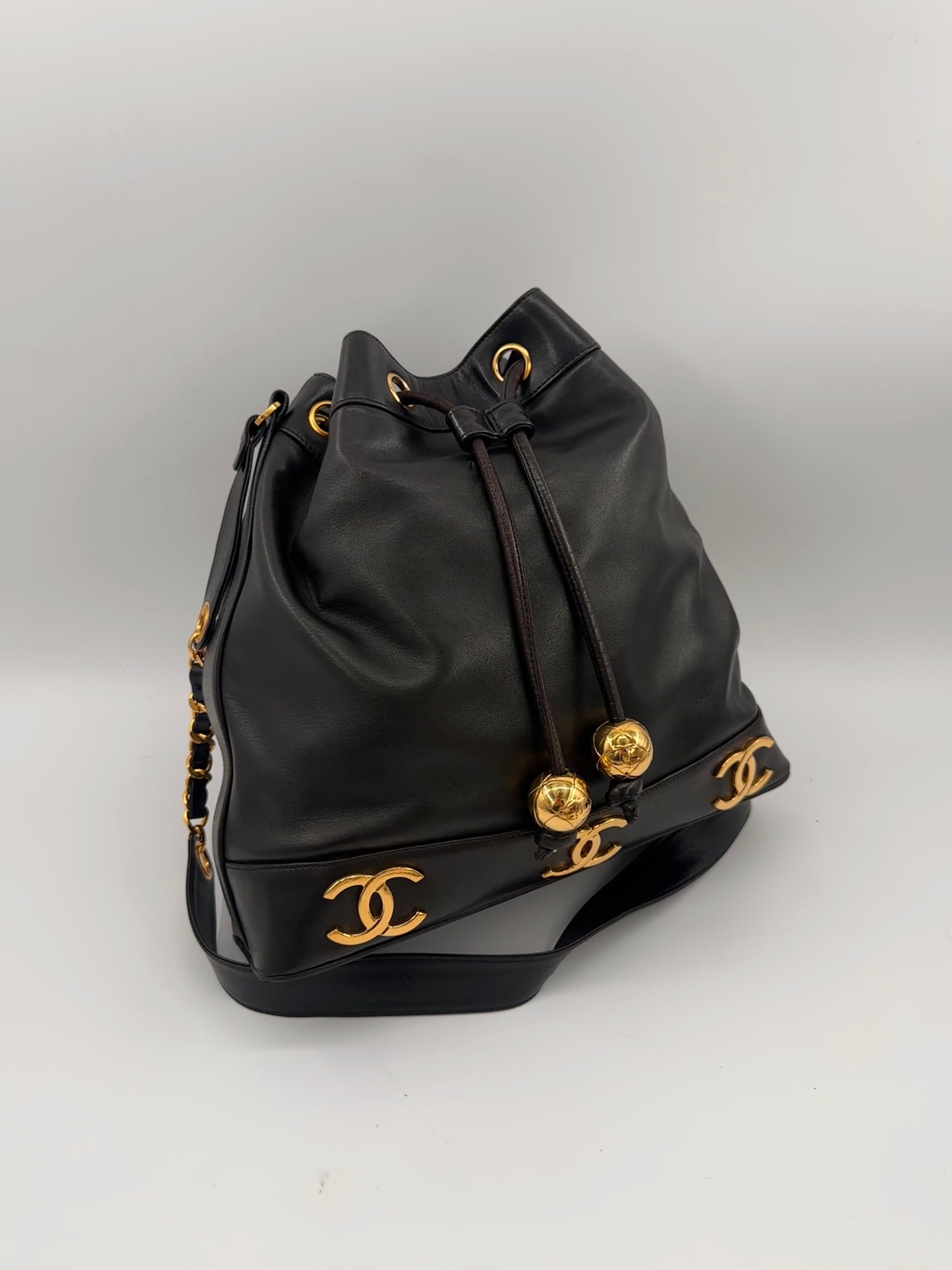 Chanel Lambskin Triple C Bucket Bag