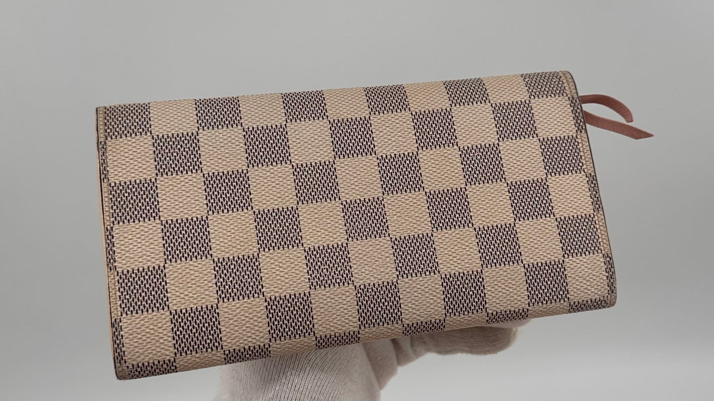 Louis Vuitton Emilie Wallet Damier azur