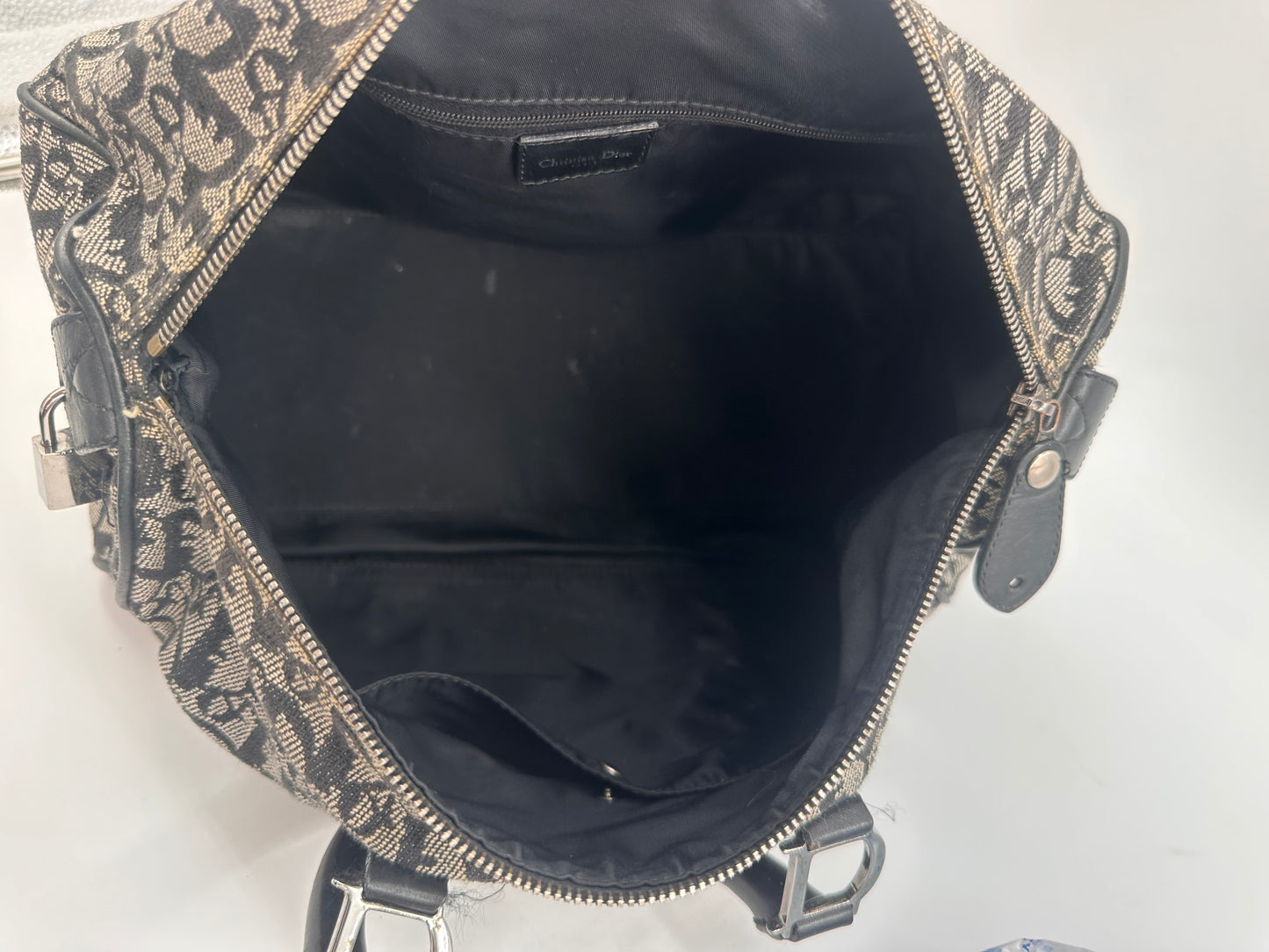Christian Dior Oblique Canvas Boston Bag