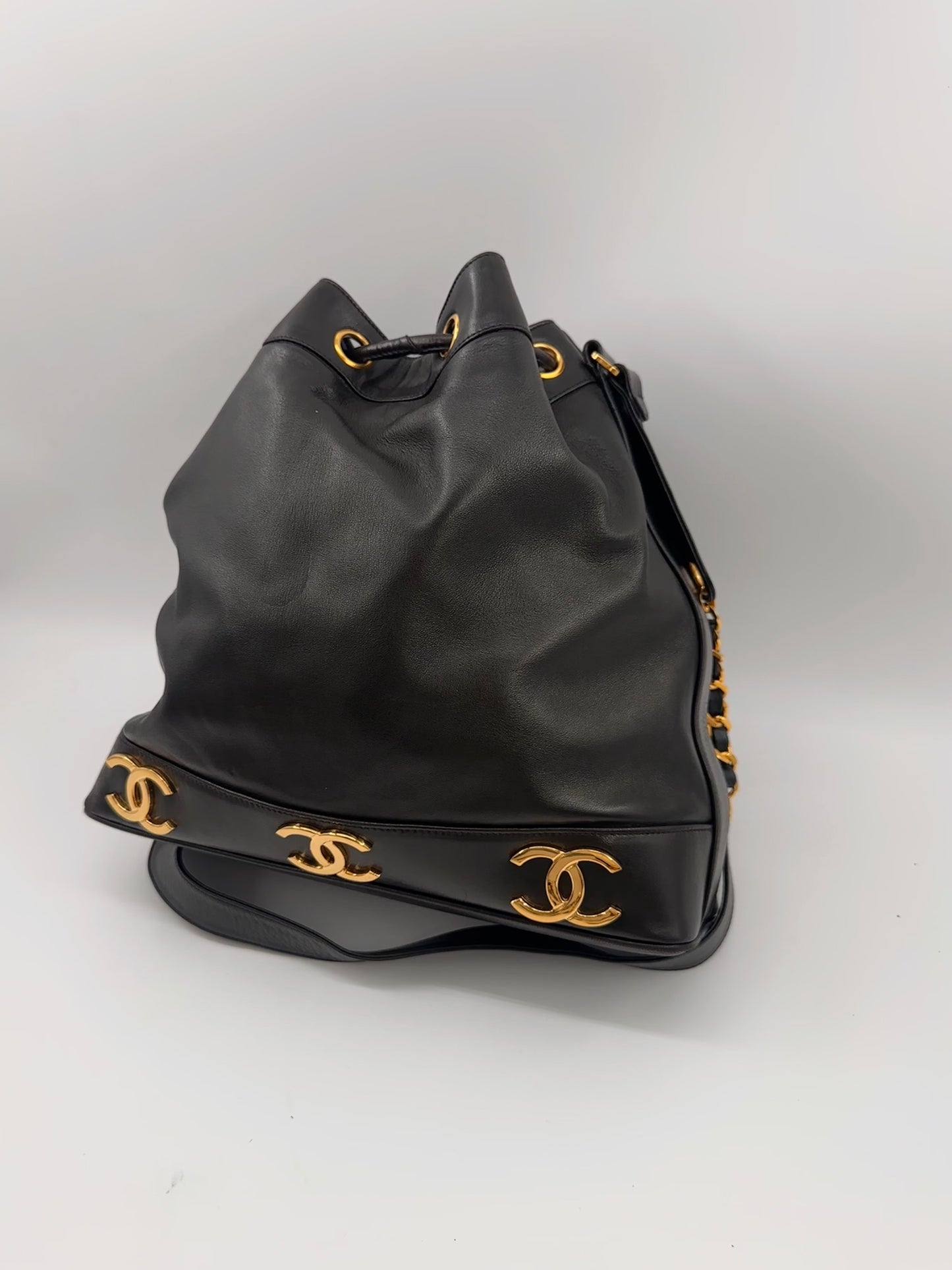 Chanel Lambskin Triple C Bucket Bag
