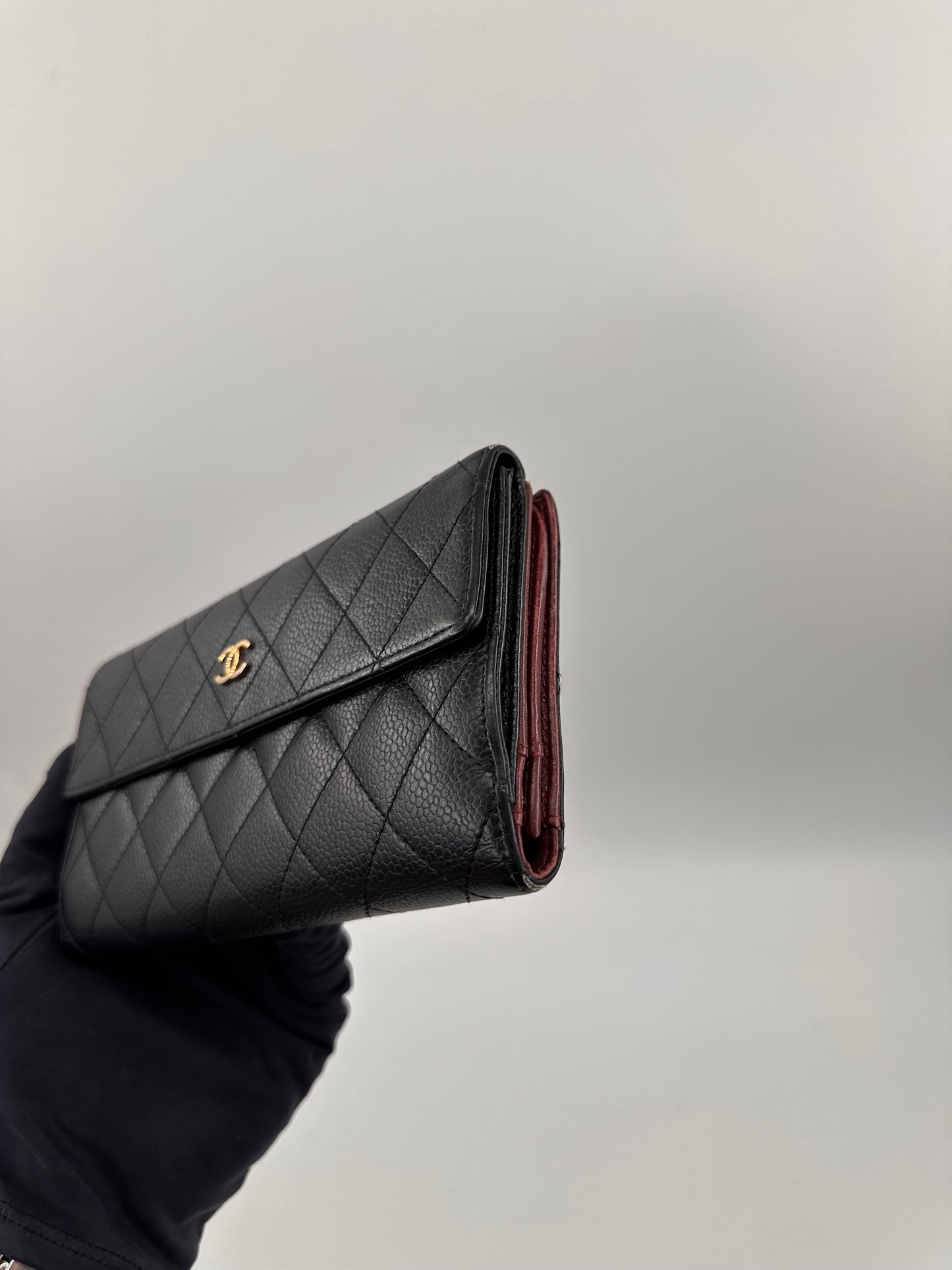 Chanel Matelasse Caviar Leather Long Wallet