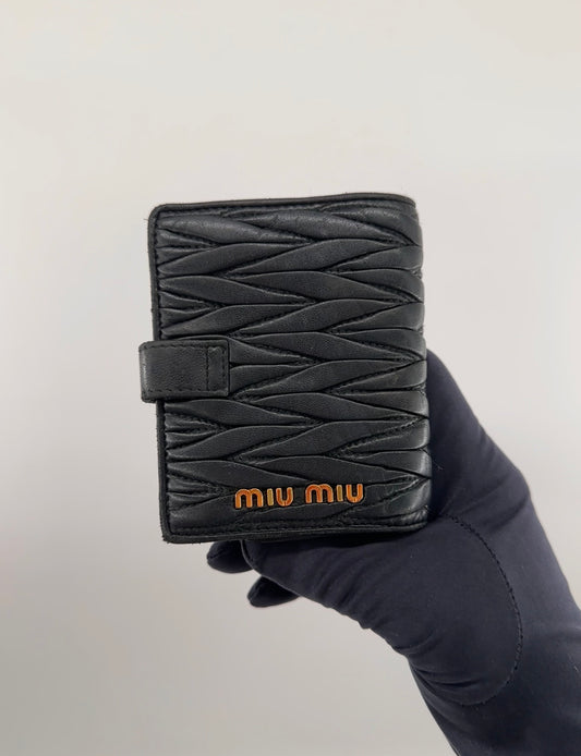 Miu Miu Small Matelassé Nappa Leather Wallet