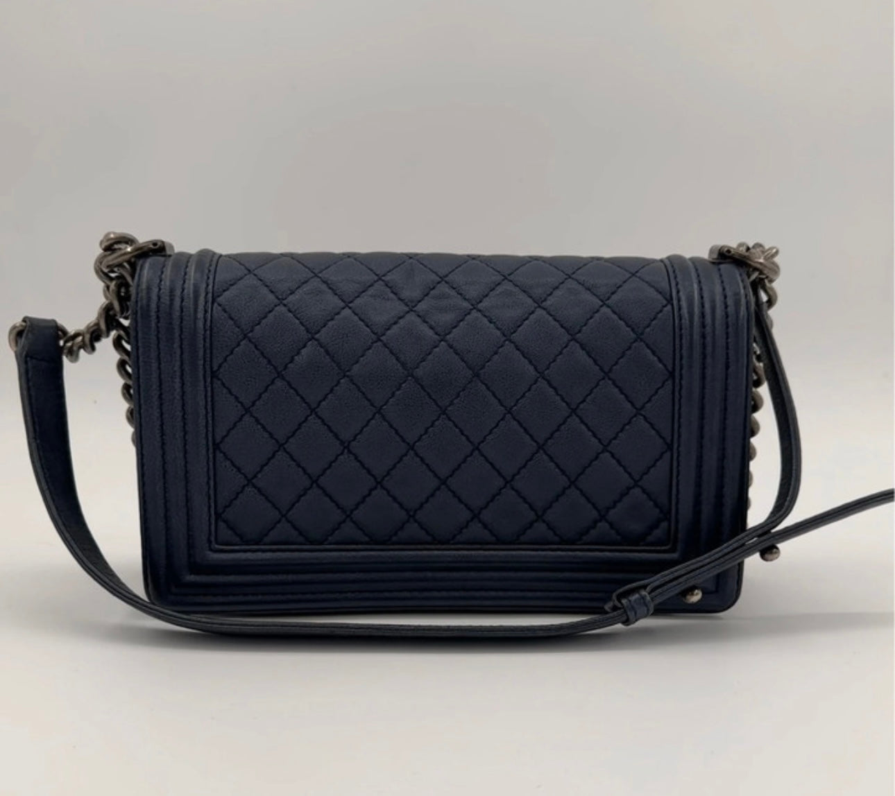 Chanel Medium Navy Caviar Boy Bag