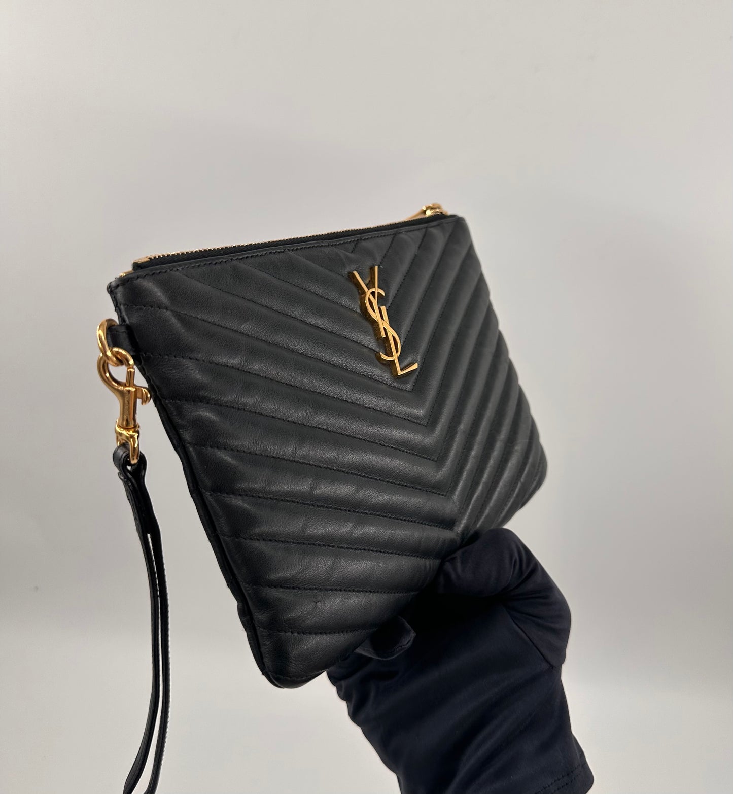Saint Laurent Quilted Clutch Pouch