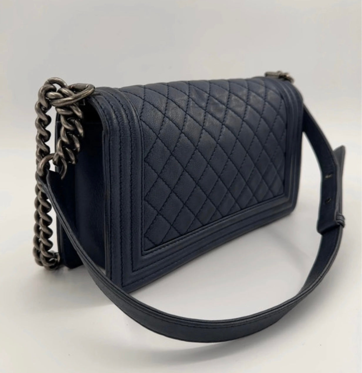 Chanel Medium Navy Caviar Boy Bag