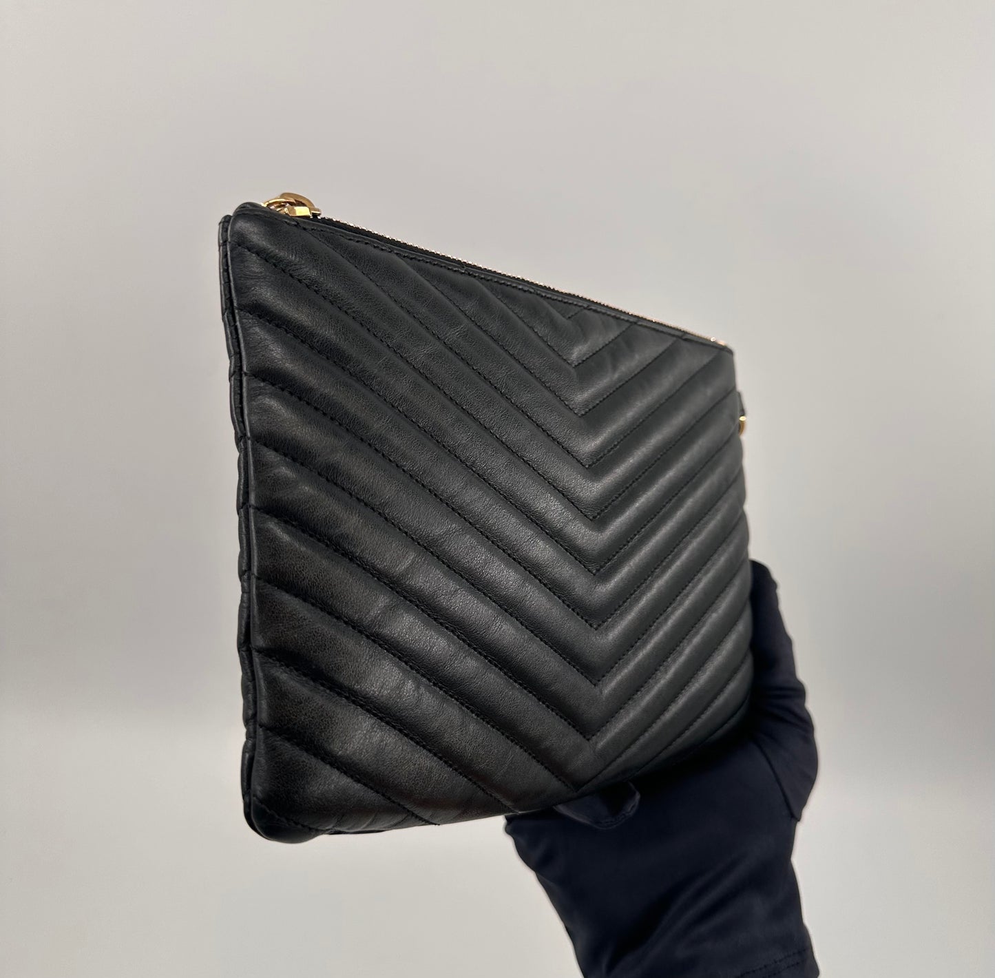 Saint Laurent Quilted Clutch Pouch