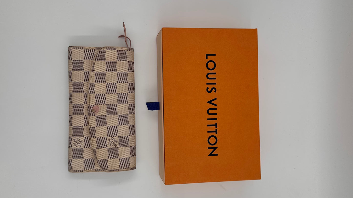Louis Vuitton Emilie Wallet Damier azur