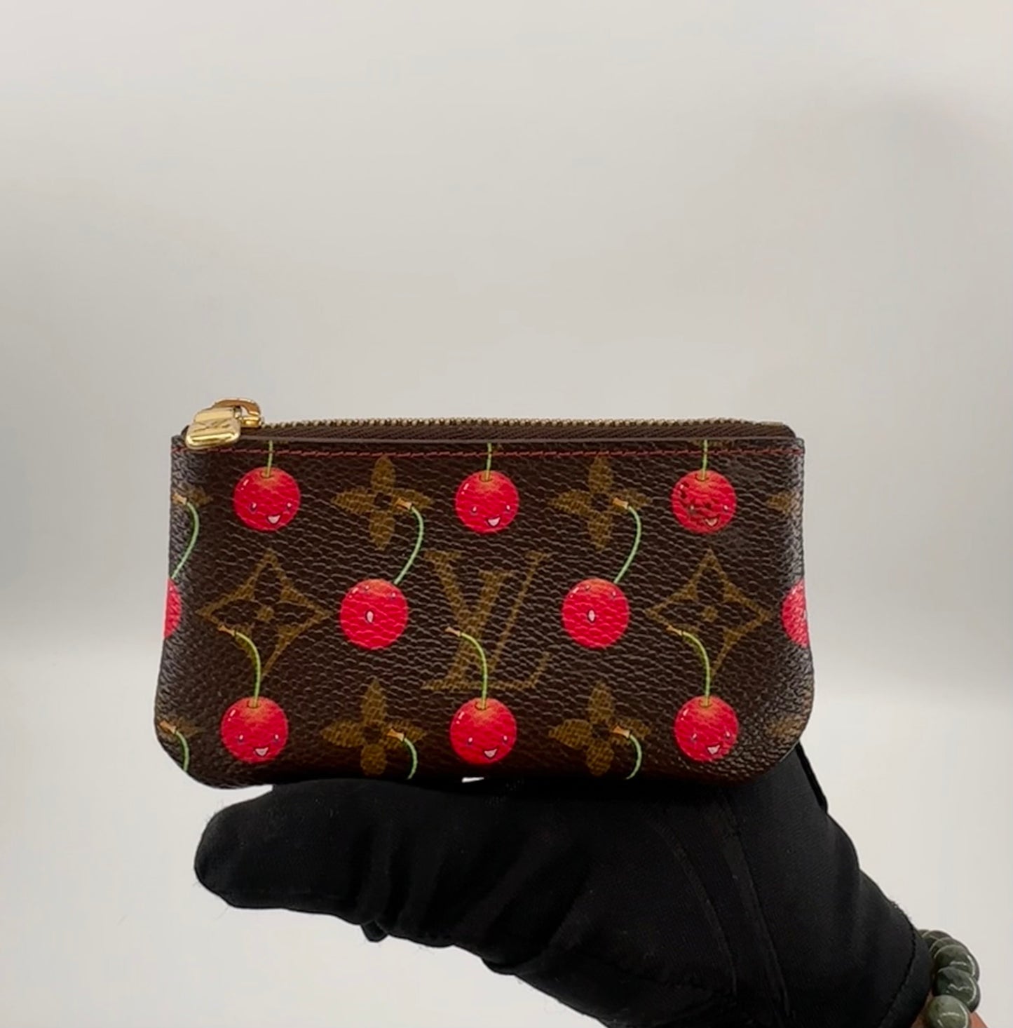 Louis Vuitton Monogram Cerises Key Pouch Takashi Murakami