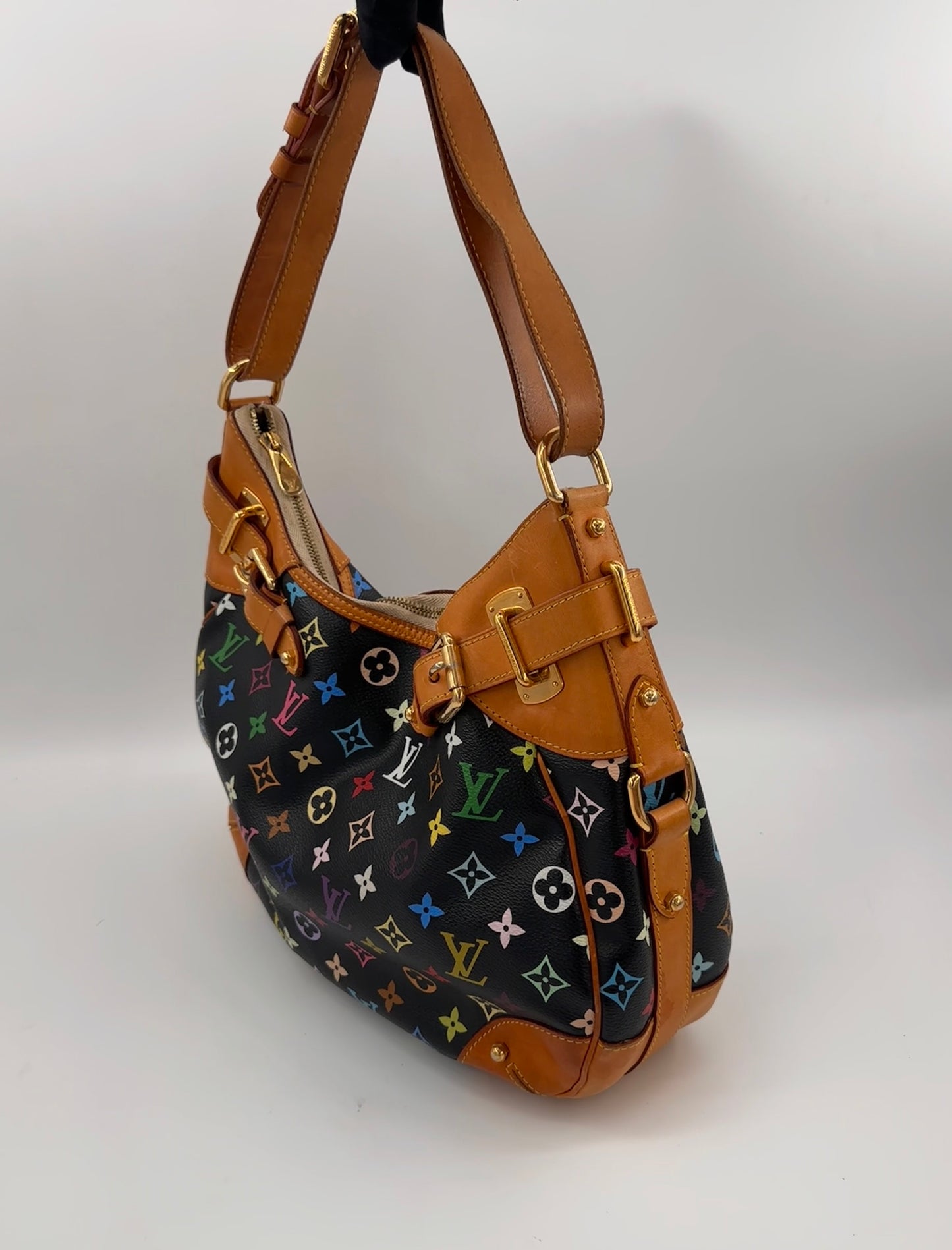 Louis Vuitton Greta hobo bag black Monogram Multicolore