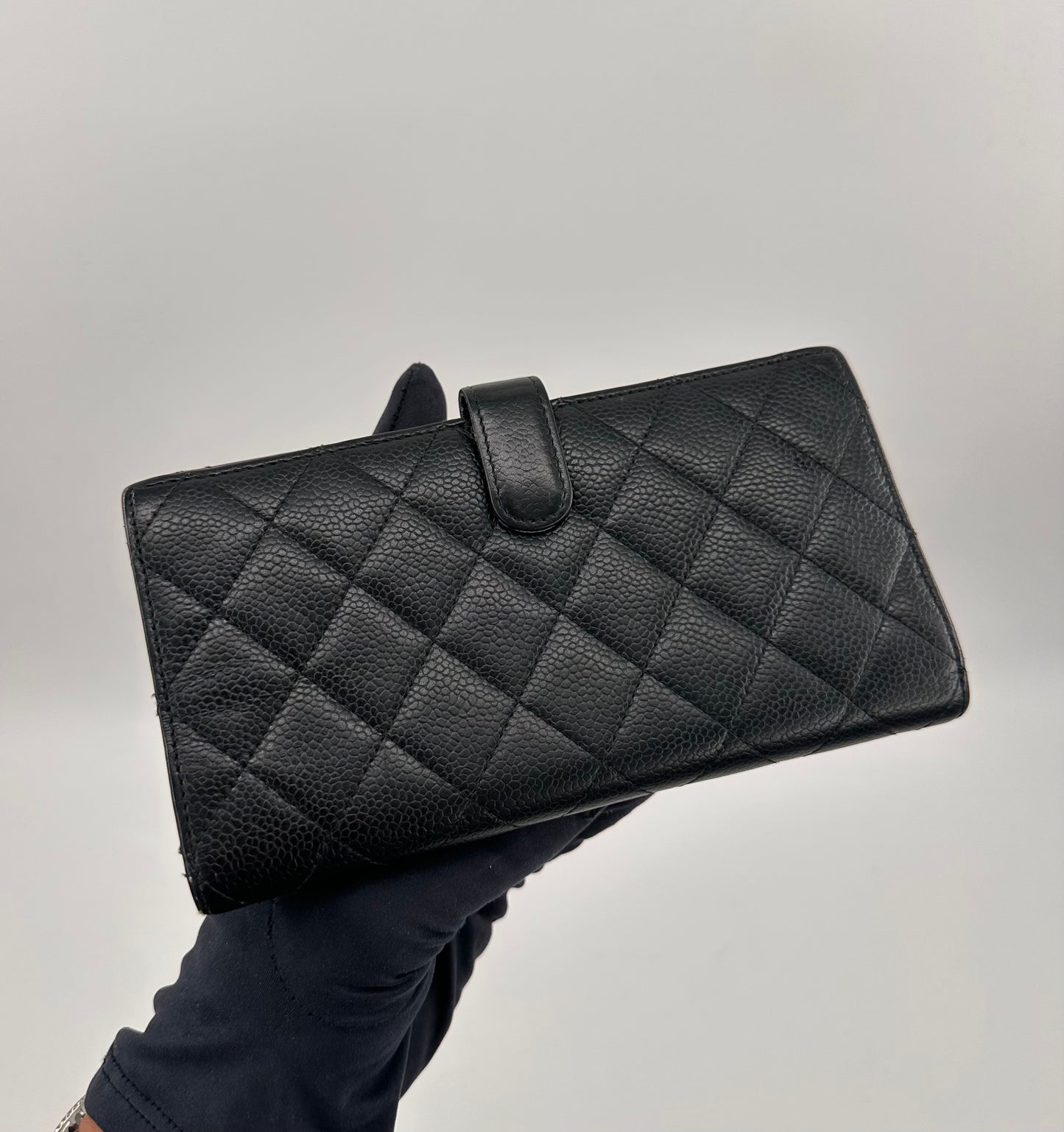 Chanel Matelasse Caviar Leather Long Wallet