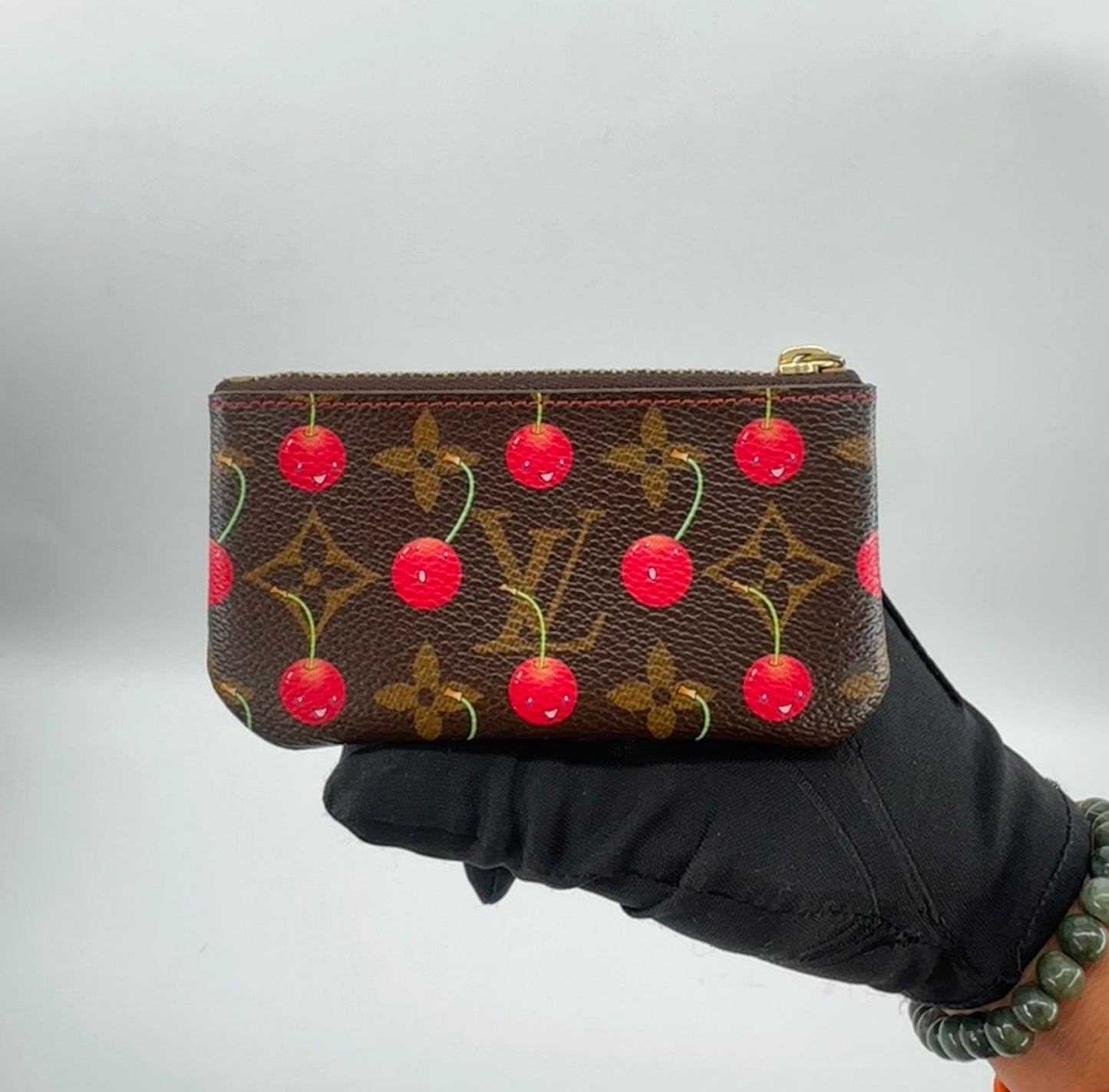 Louis Vuitton Monogram Cerises Key Pouch Takashi Murakami