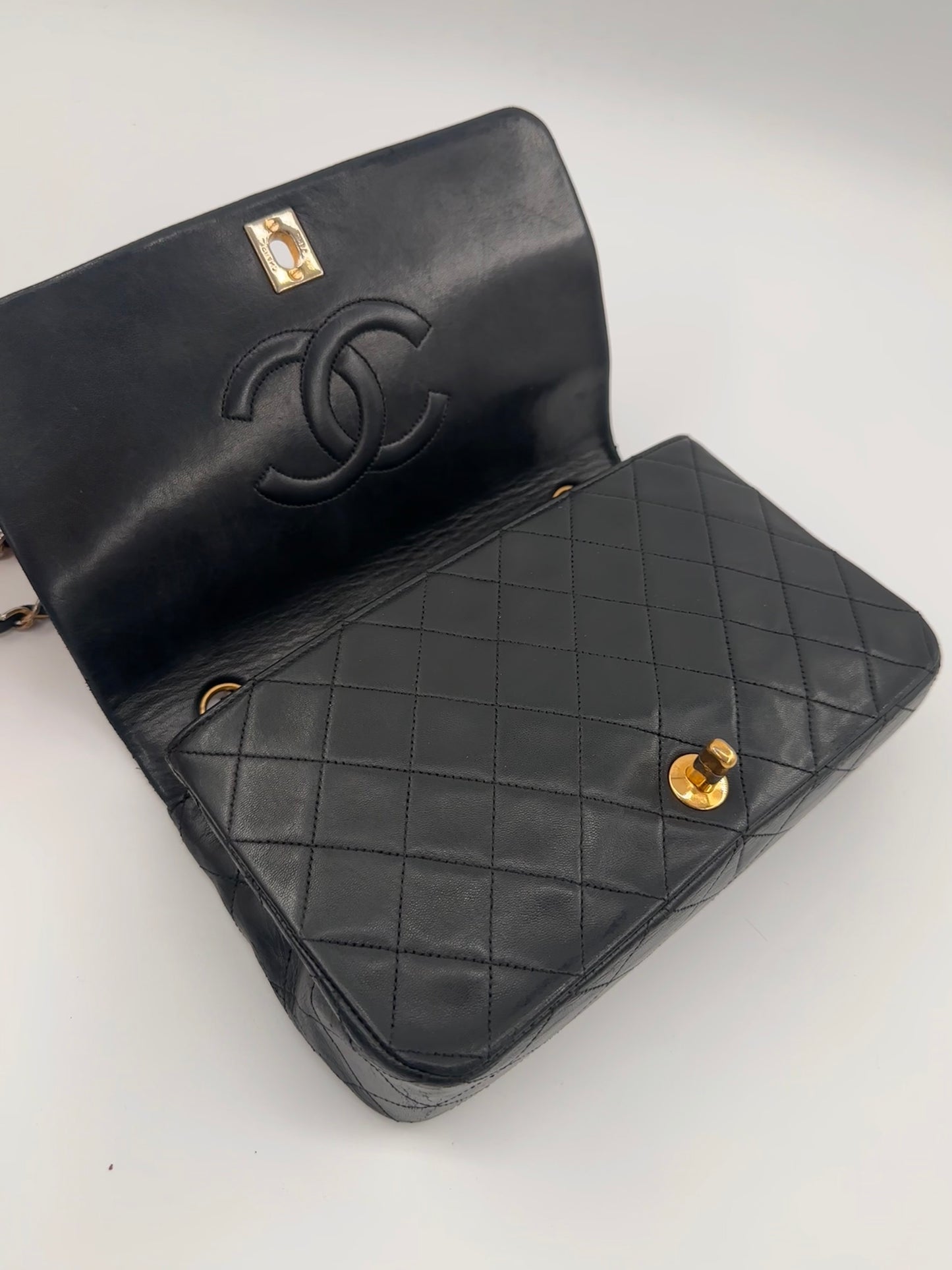 Chanel Lambskin turn lock Shoulder Bag