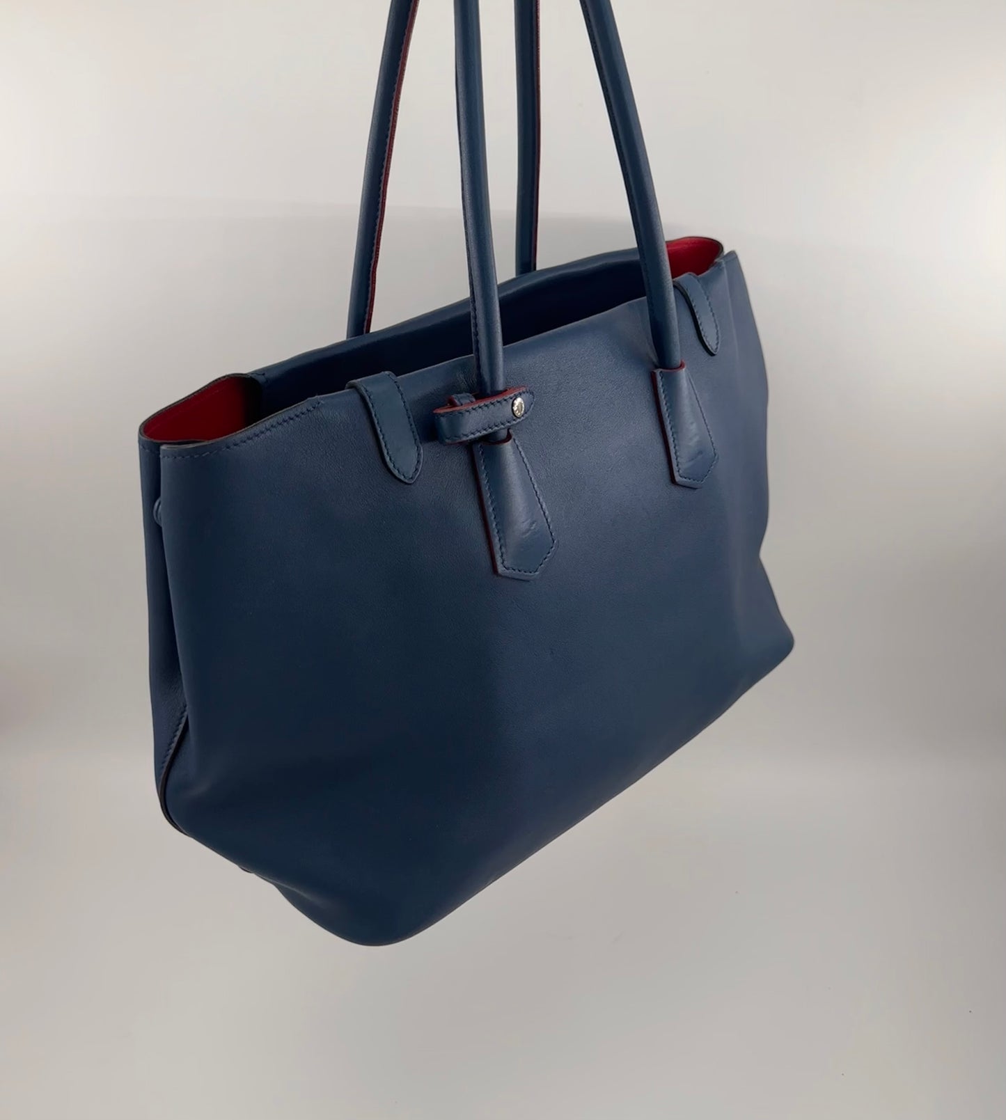 Prada Bluette City Calf Leather Tote Bag