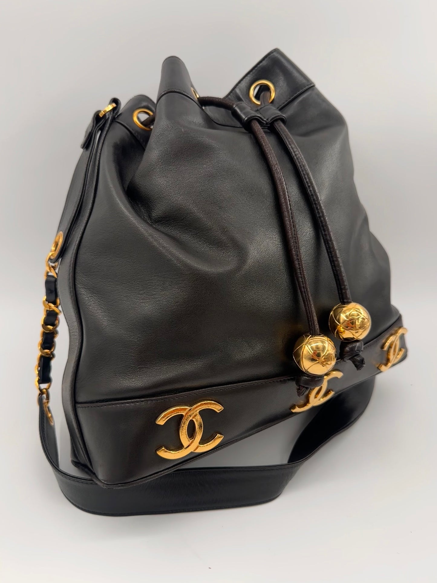 Chanel Lambskin Triple C Bucket Bag