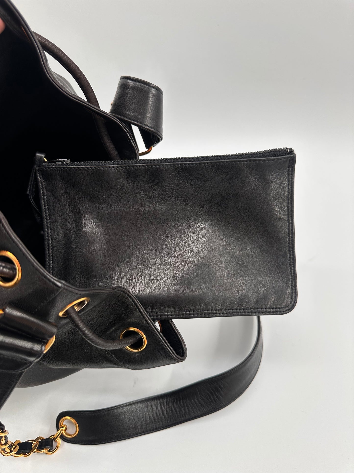 Chanel Lambskin Triple C Bucket Bag