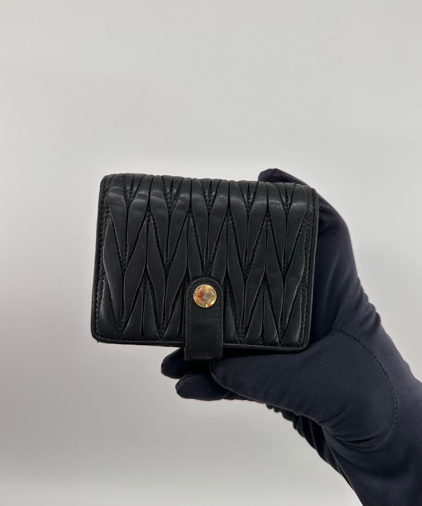 Miu Miu Small Matelassé Nappa Leather Wallet