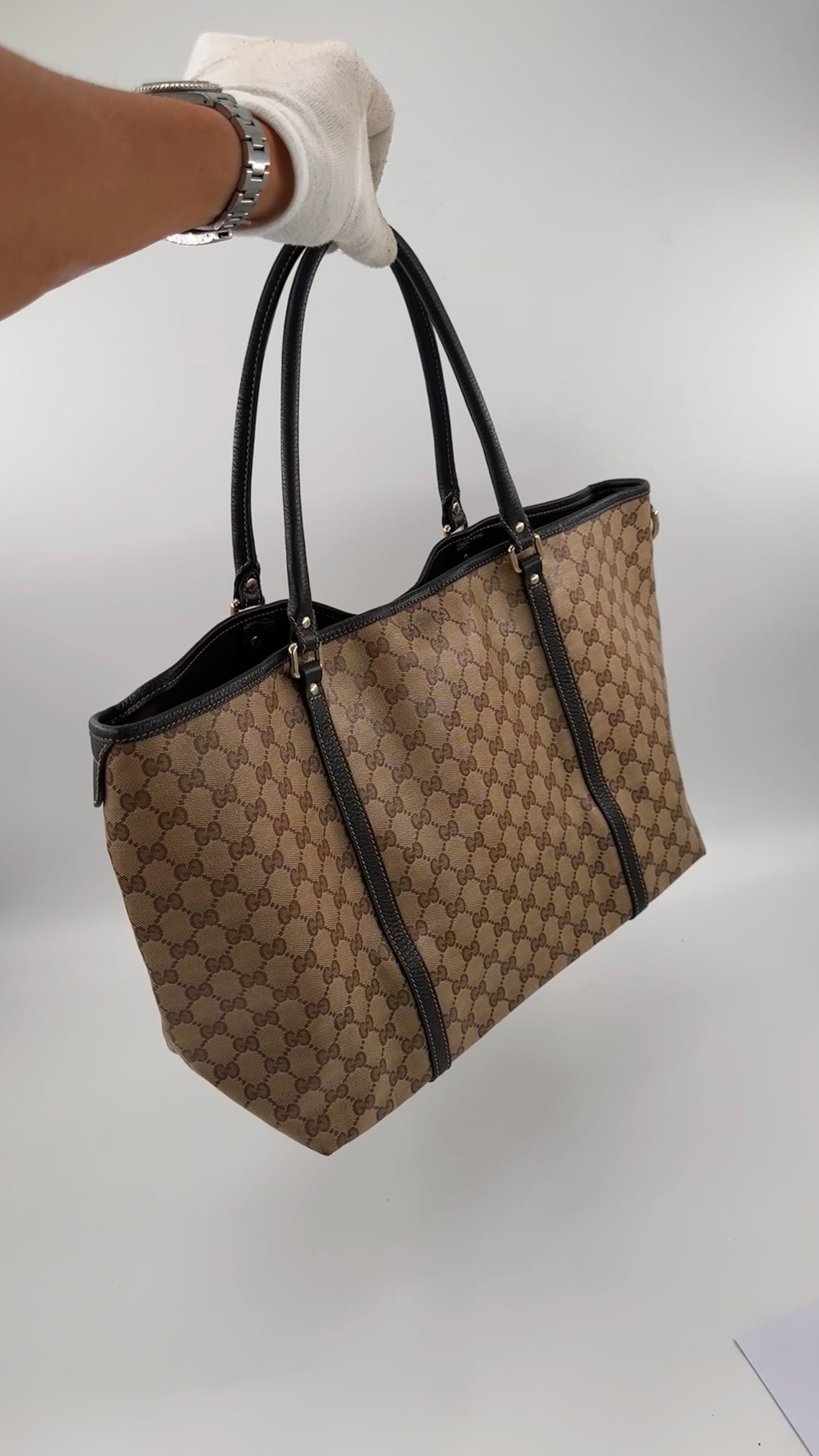 Gucci GG Crystal Canvas Tote Bag